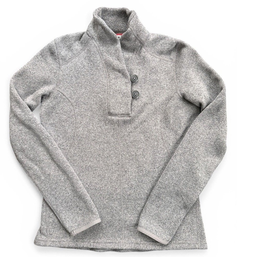 The North Face Crescent Sunset Pullover Wmn Small Gray Excellent Fleece Sweater